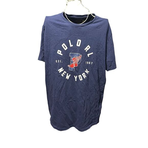 Nice Polo Ralph Lauren P-Wing RL New York Tee T-Shirt Royal Blue New W/Tags Men’ - Picture 1 of 8